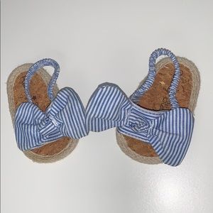 Girls 0-3 months stripped sandal. Super Cute!